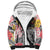 Japanese Samurai Warrior Sherpa Hoodie Colorful Polynesian Tattoo Style