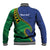 Solomon Islands Independence Day 1978 Personalised Baseball Jacket Polynesian Pattern with Flag Style