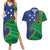 Solomon Islands Independence Day 1978 Personalised Couples Matching Summer Maxi Dress and Hawaiian Shirt Polynesian Pattern with Flag Style