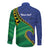 Solomon Islands Independence Day 1978 Personalised Long Sleeve Button Shirt Polynesian Pattern with Flag Style