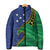 Solomon Islands Independence Day 1978 Personalised Padded Jacket Polynesian Pattern with Flag Style - Polynesian Pride