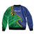 Solomon Islands Independence Day 1978 Personalised Sleeve Zip Bomber Jacket Polynesian Pattern with Flag Style