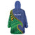 Solomon Islands Independence Day 1978 Personalised Wearable Blanket Hoodie Polynesian Pattern with Flag Style