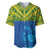 Solomon Islands Rugby Custom Baseball Jersey Simple Coat of arm Polynesian Pattern