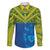 Solomon Islands Rugby Custom Family Matching Off Shoulder Maxi Dress and Hawaiian Shirt Simple Coat of arm Polynesian Pattern