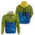 Solomon Islands Rugby Custom Hoodie Simple Coat of arm Polynesian Pattern