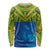 Solomon Islands Rugby Custom Long Sleeve Shirt Simple Coat of arm Polynesian Pattern