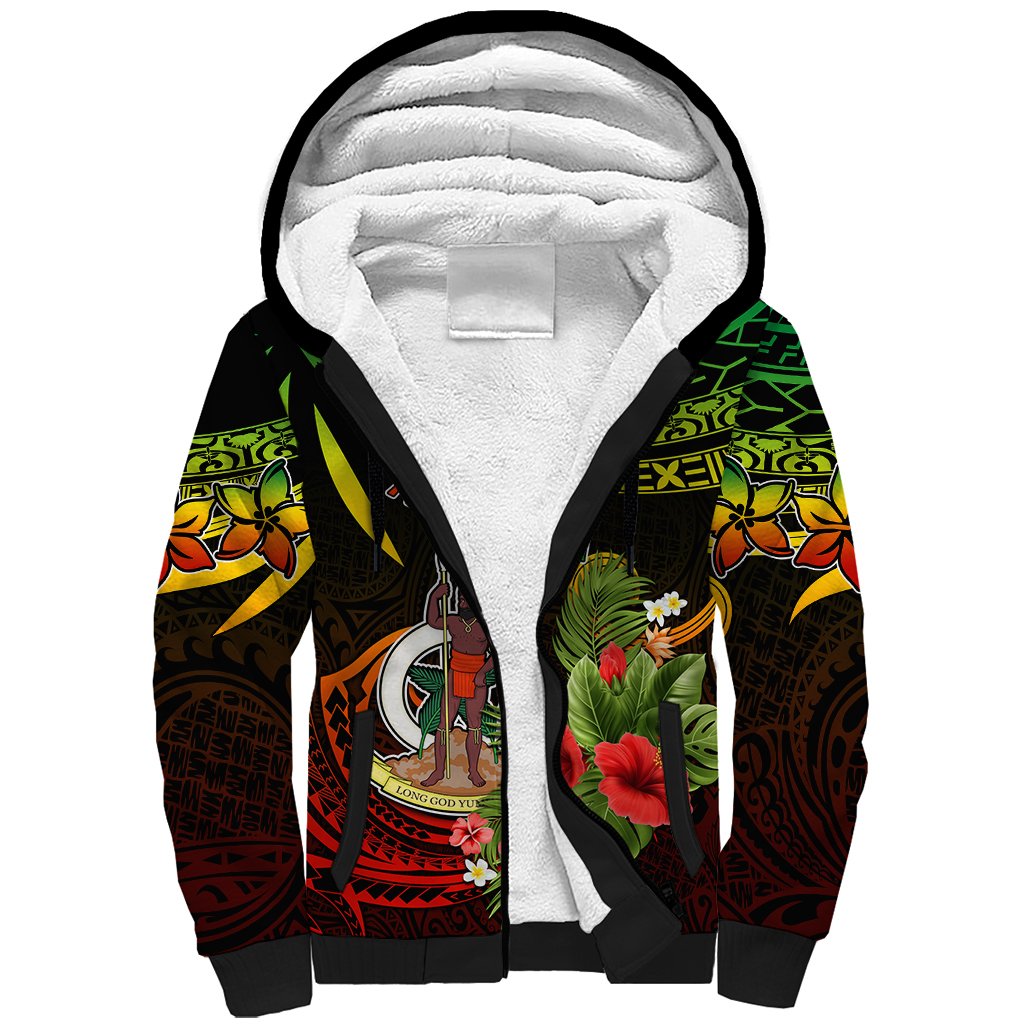 Vanuatu Islands Sherpa Hoodie Proud To Be A Ni-Van LT9 Unisex Reggae - Polynesian Pride