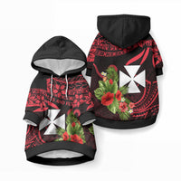 Wallis and Futuna Pet Hoodie Happy Territory Day LT9 Pullover Red - Polynesian Pride
