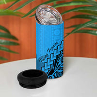 Blue Fiji Rugby 4 in 1 Can Cooler Tumbler Kaiviti Fijian Tribal World Cup LT9 - Polynesian Pride