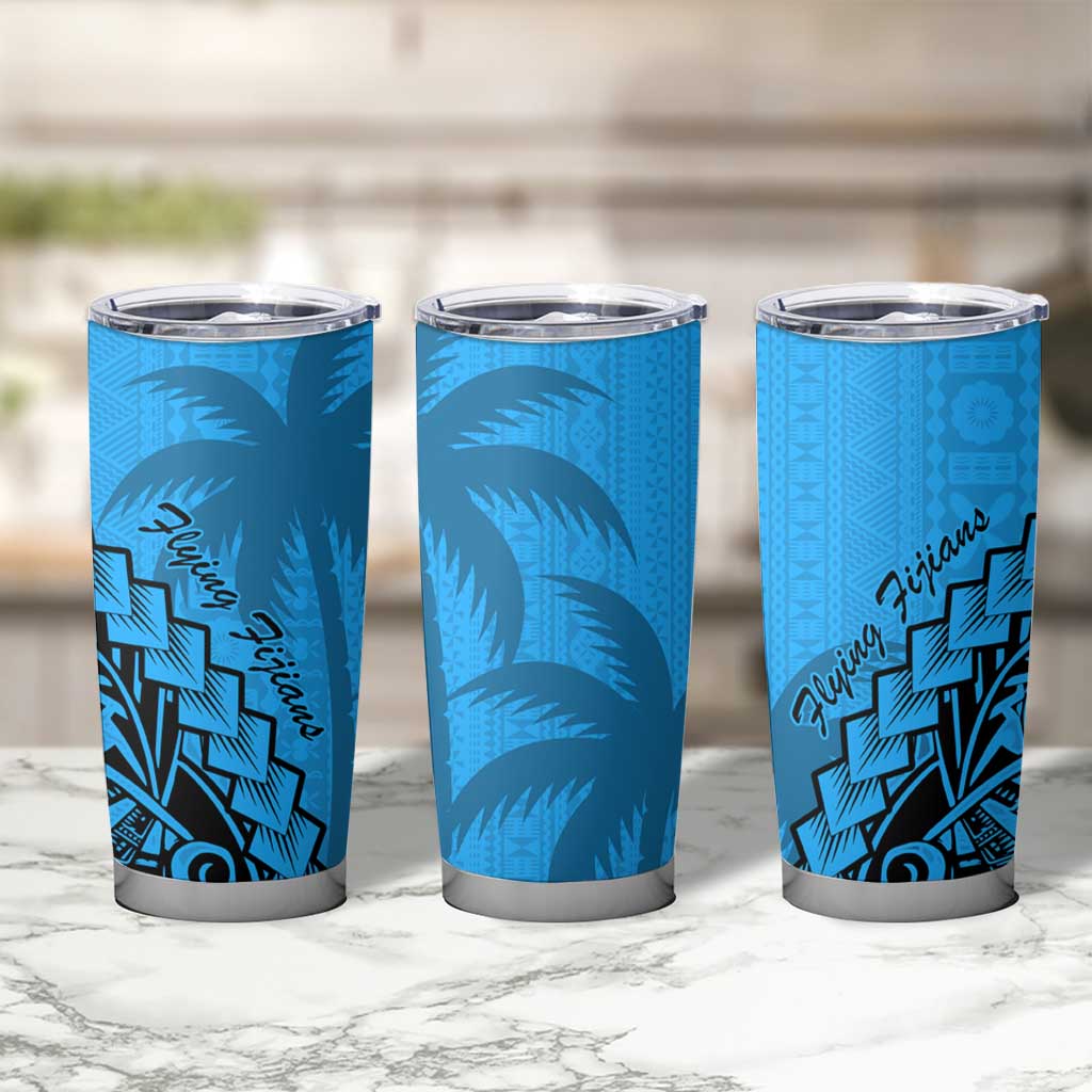 Blue Fiji Rugby Tumbler Cup Kaiviti Fijian Tribal World Cup LT9 - Polynesian Pride