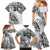 Custom Fiji Rugby Family Matching Mermaid Dress and Hawaiian Shirt Kaiviti Fijian Tribal World Cup White LT9 - Polynesian Pride
