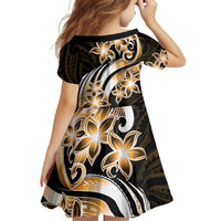 Plumeria Tribal Tattoo Family Matching Tank Maxi Dress and Hawaiian Shirt Gold Polynesian Pattern LT9 - Polynesian Pride