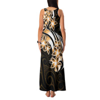 Plumeria Tribal Tattoo Family Matching Tank Maxi Dress and Hawaiian Shirt Gold Polynesian Pattern LT9 - Polynesian Pride