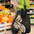 Plumeria Tribal Tattoo Grocery Bag Gold Polynesian Pattern
