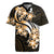 Plumeria Tribal Tattoo Rugby Jersey Gold Polynesian Pattern
