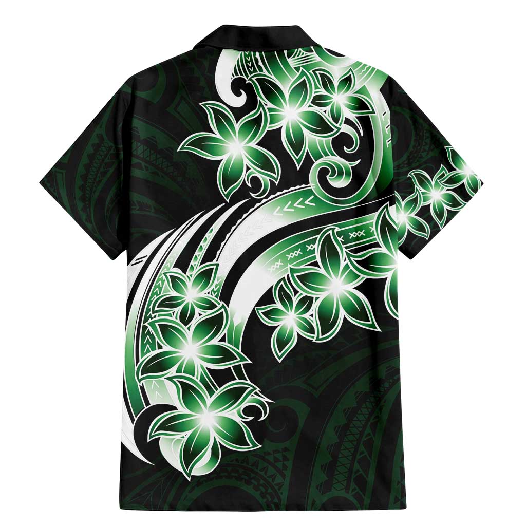 Plumeria Tribal Tattoo Family Matching Mermaid Dress and Hawaiian Shirt Green Polynesian Pattern LT9 - Polynesian Pride