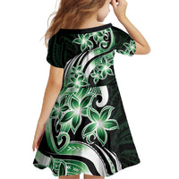 Plumeria Tribal Tattoo Family Matching Tank Maxi Dress and Hawaiian Shirt Green Polynesian Pattern LT9 - Polynesian Pride