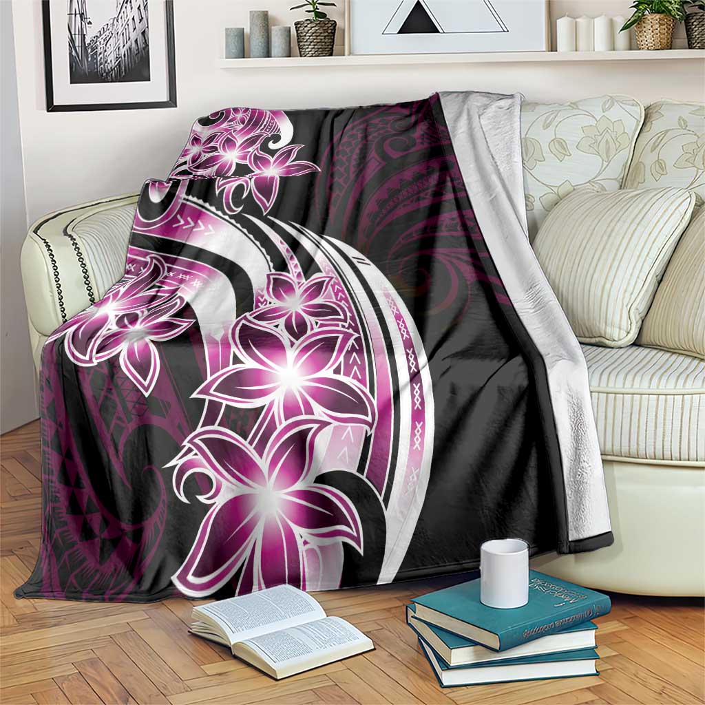 Plumeria Tribal Tattoo Blanket Pink Polynesian Pattern LT9 Pink - Polynesian Pride