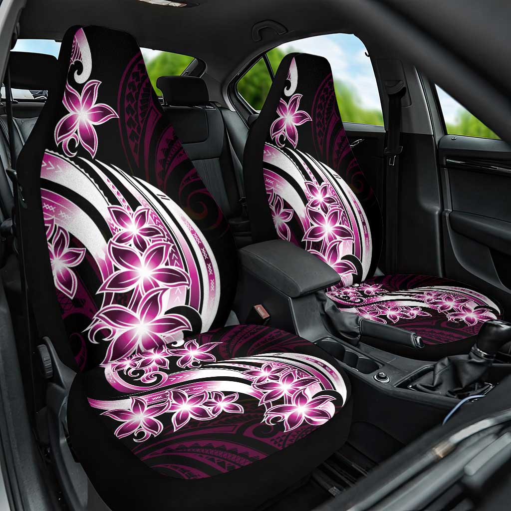 Plumeria Tribal Tattoo Car Seat Cover Pink Polynesian Pattern LT9 One Size Pink - Polynesian Pride