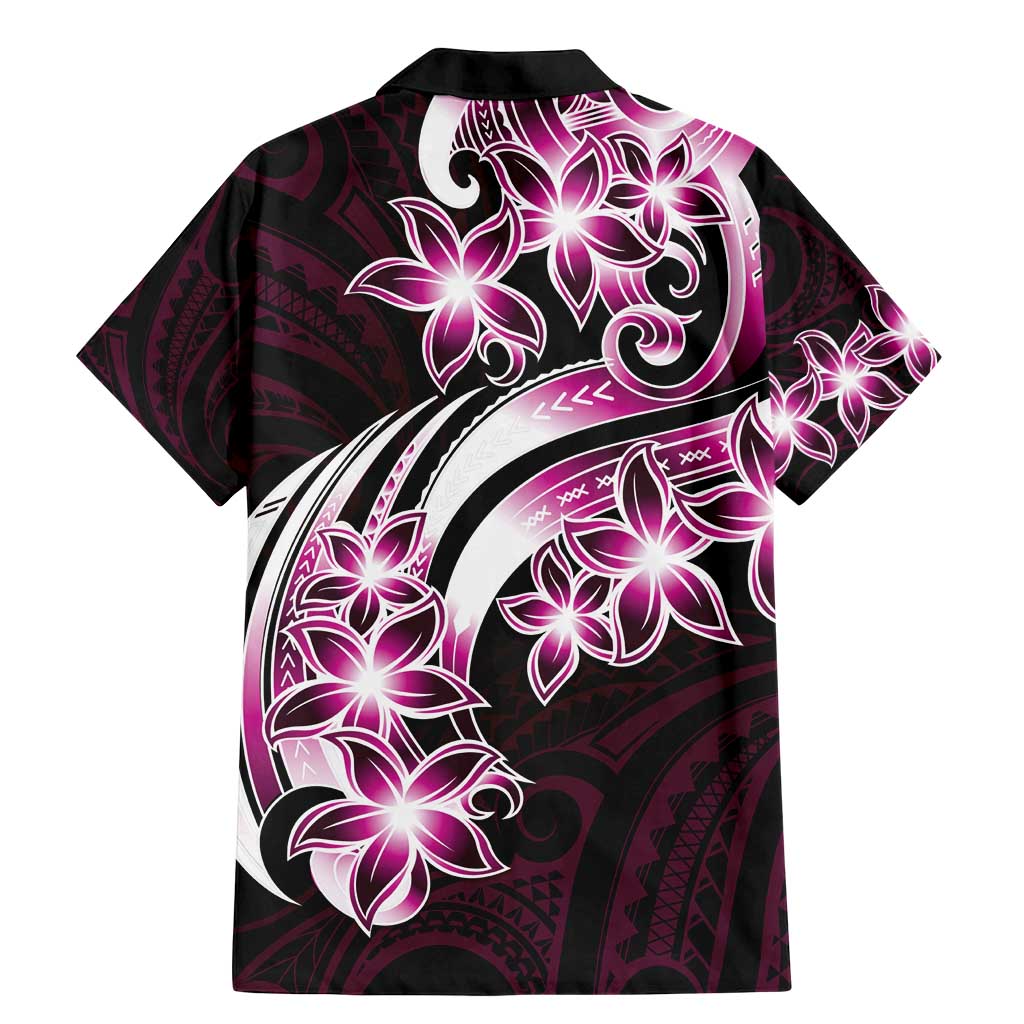 Plumeria Tribal Tattoo Family Matching Mermaid Dress and Hawaiian Shirt Pink Polynesian Pattern LT9 - Polynesian Pride