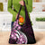Plumeria Tribal Tattoo Grocery Bag Pink Polynesian Pattern