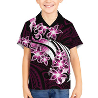 Plumeria Tribal Tattoo Hawaiian Shirt Pink Polynesian Pattern