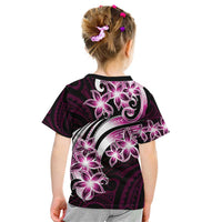 Plumeria Tribal Tattoo Kid T Shirt Pink Polynesian Pattern