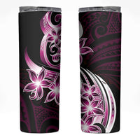 Plumeria Tribal Tattoo Skinny Tumbler Pink Polynesian Pattern LT9 Pink - Polynesian Pride
