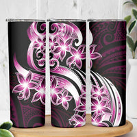 Plumeria Tribal Tattoo Skinny Tumbler Pink Polynesian Pattern LT9 - Polynesian Pride