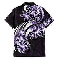 Plumeria Tribal Tattoo Family Matching Tank Maxi Dress and Hawaiian Shirt Purple Polynesian Pattern LT9 - Polynesian Pride