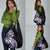Plumeria Tribal Tattoo Grocery Bag Purple Polynesian Pattern