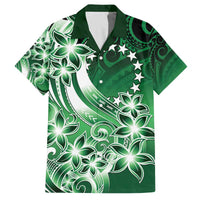 Cook Islands Tattoo Family Matching Off Shoulder Short Dress and Hawaiian Shirt Plumeria Polynesian Pattern