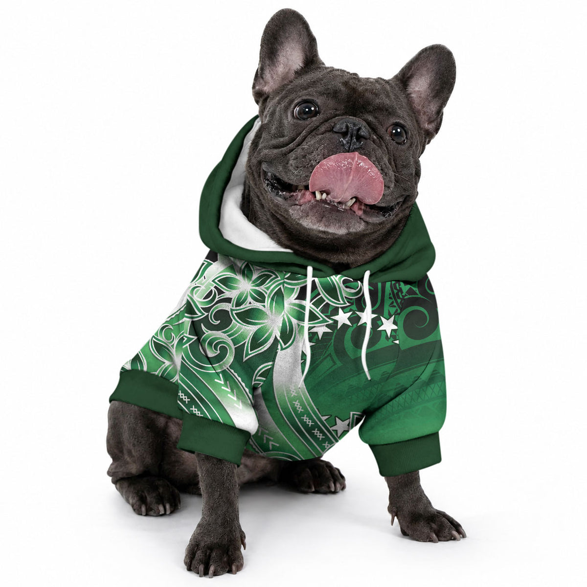 Cook Islands Tattoo Pet Hoodie Plumeria Polynesian Pattern LT9 - Polynesian Pride