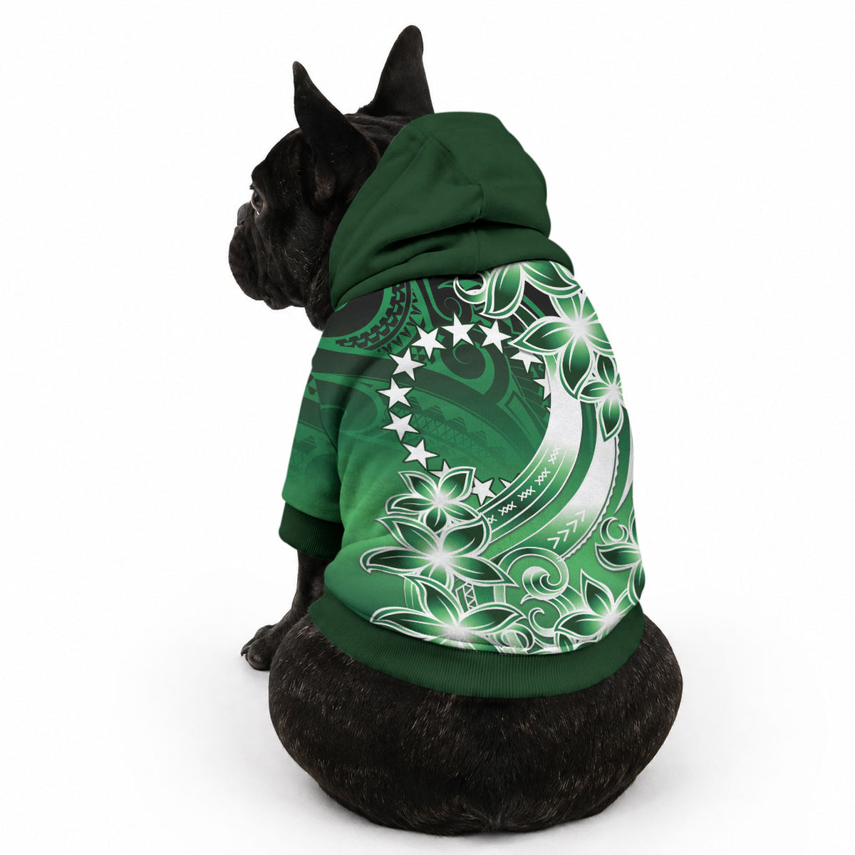 Cook Islands Tattoo Pet Hoodie Plumeria Polynesian Pattern LT9 - Polynesian Pride