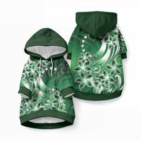 Cook Islands Tattoo Pet Hoodie Plumeria Polynesian Pattern LT9 Pullover Green - Polynesian Pride