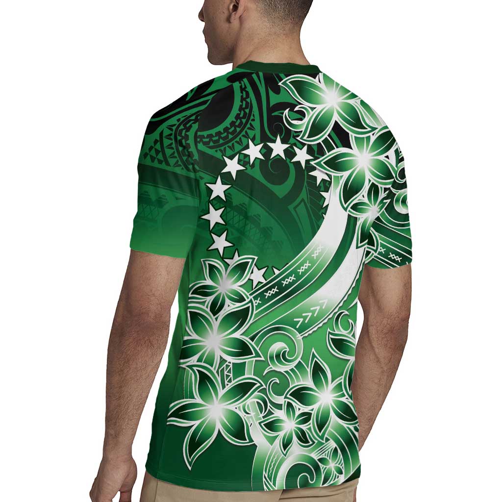 Cook Islands Tattoo Rugby Jersey Plumeria Polynesian Pattern