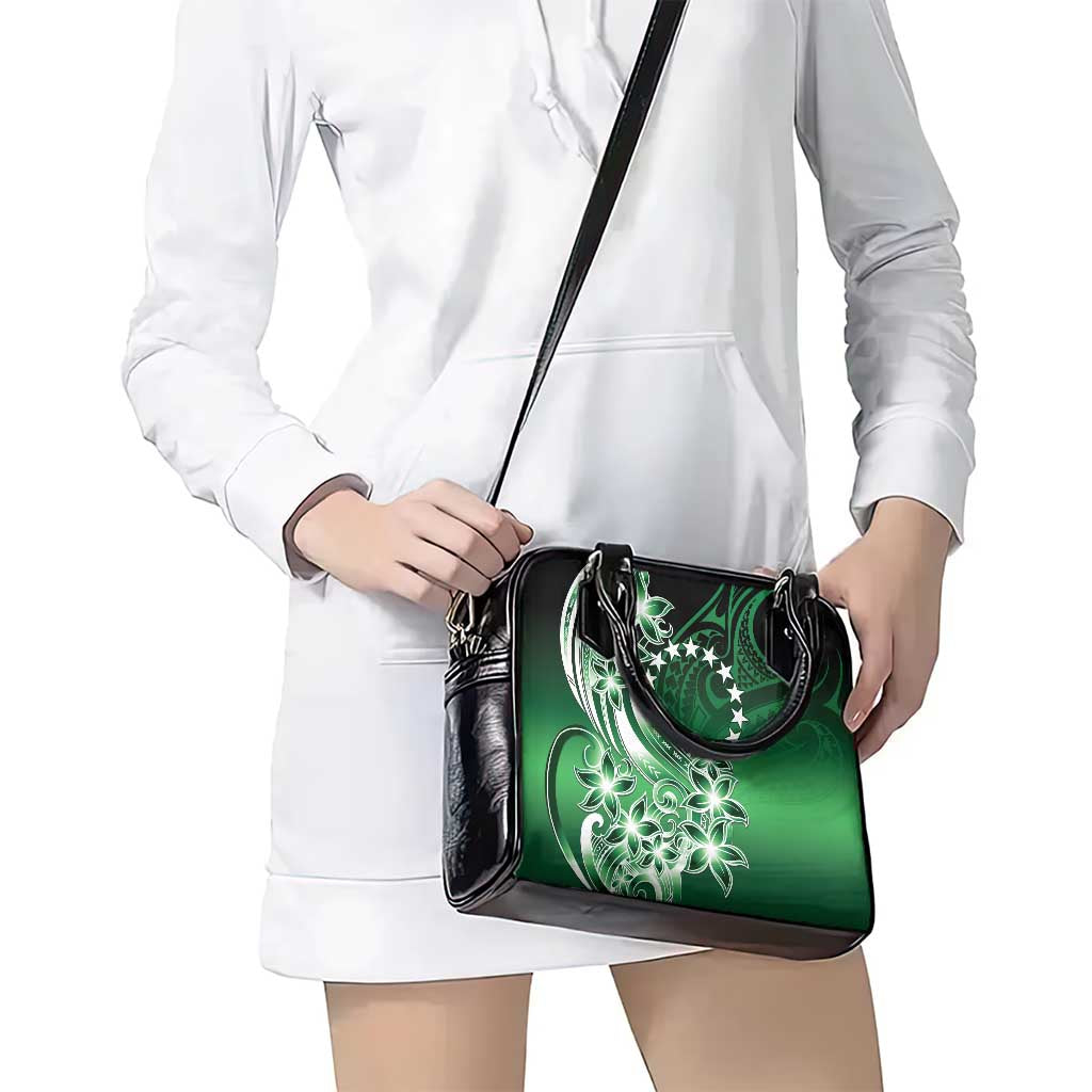Cook Islands Tattoo Shoulder Handbag Plumeria Polynesian Pattern