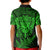 New Zealand Rugby Kid Polo Shirt Silver Fern All Black Mix Ta Moko Green Style LT9 - Polynesian Pride