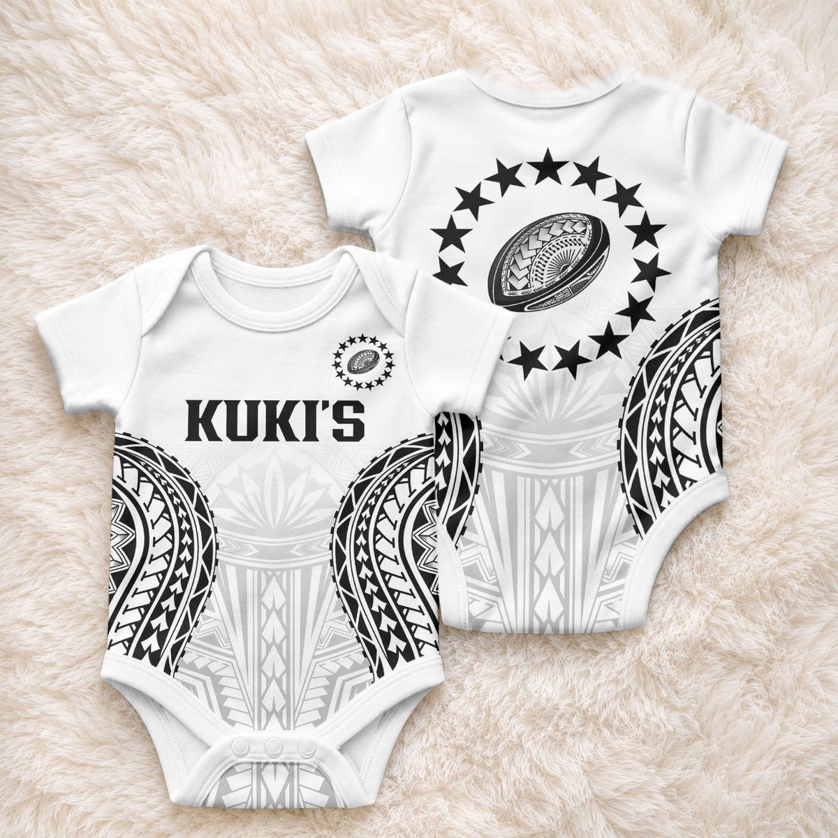 World Rugby Cook Islands Baby Onesie Kukis Make History LT9 - Polynesian Pride