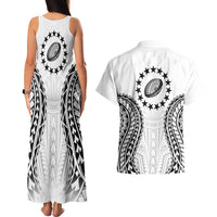 World Rugby Cook Islands Couples Matching Tank Maxi Dress and Hawaiian Shirt Kukis Make History - Polynesian Pride
