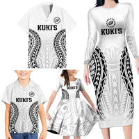 World Rugby Cook Islands Family Matching Long Sleeve Bodycon Dress and Hawaiian Shirt Kukis Make History LT9 - Polynesian Pride
