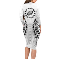 World Rugby Cook Islands Family Matching Long Sleeve Bodycon Dress and Hawaiian Shirt Kukis Make History LT9 - Polynesian Pride