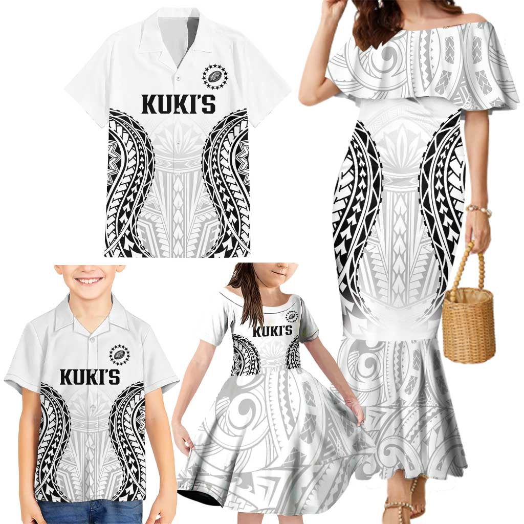 World Rugby Cook Islands Family Matching Mermaid Dress and Hawaiian Shirt Kukis Make History LT9 - Polynesian Pride