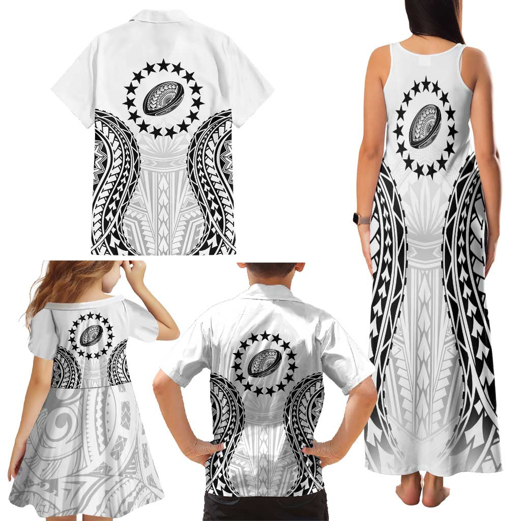 World Rugby Cook Islands Family Matching Tank Maxi Dress and Hawaiian Shirt Kukis Make History - Polynesian Pride