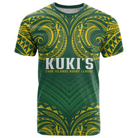 World Rugby Cook Islands T Shirt Green Polynesian Tribal Pattern - Polynesian Pride