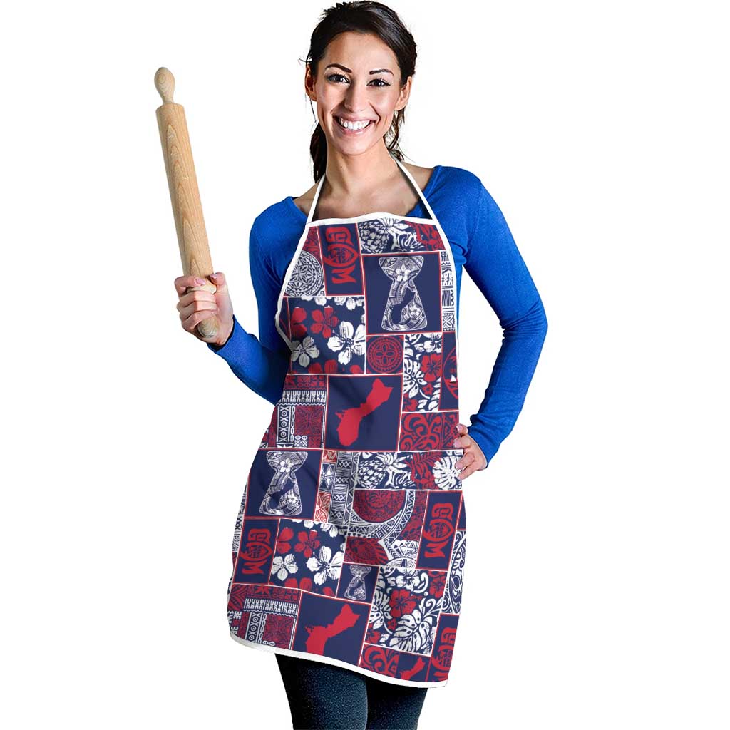 Guam Felis Pasgua Apron Pacific Patchwork Xmas Vibes - Polynesian Pride