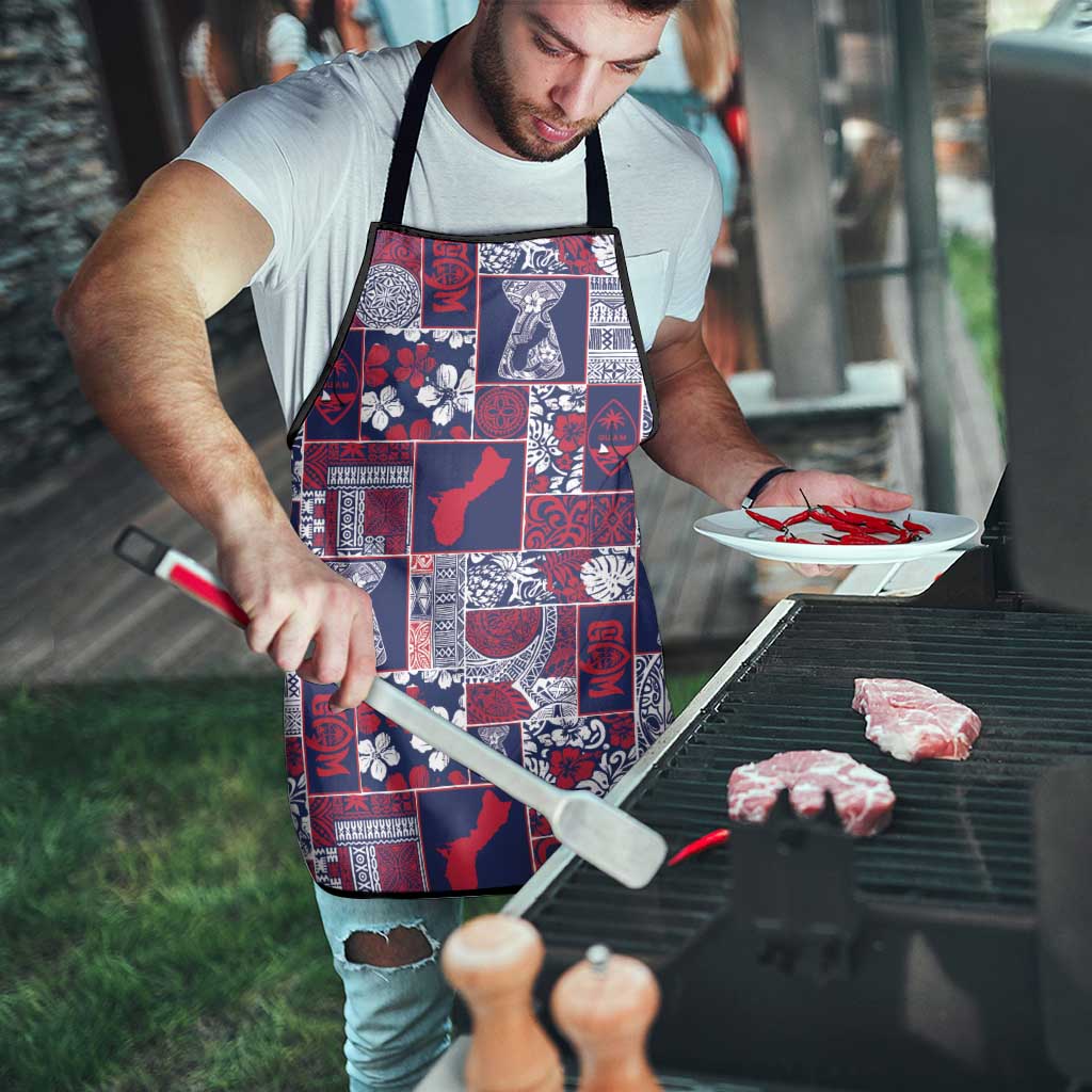 Guam Felis Pasgua Apron Pacific Patchwork Xmas Vibes - Polynesian Pride