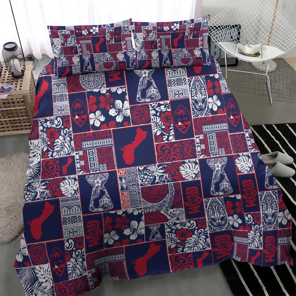 Guam Felis Pasgua Bedding Set Pacific Patchwork Xmas Vibes - Polynesian Pride