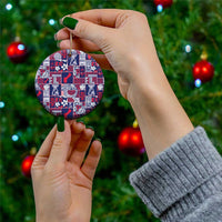 Guam Felis Pasgua Ceramic Ornament Pacific Patchwork Xmas Vibes - Polynesian Pride